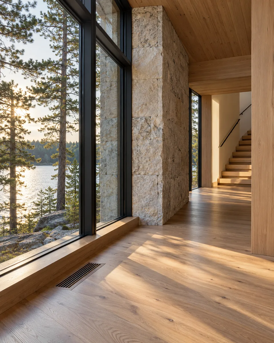 Architectural concept showing the finished details of a modern cottage